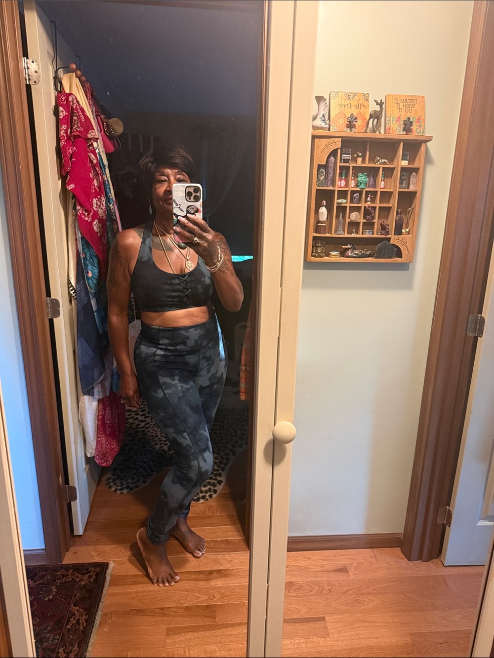 Victoria's Secret Black Tie-Dye High-Waist Leggings